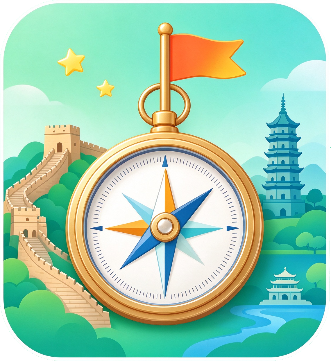 旅行指南针徽标